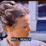 A screen grab of Grace Snider making a face after Mr. Edwards spits in the Little House on the Prairie episode called Mr. Edwards Homecoming.