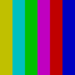 Picture of a television test pattern.